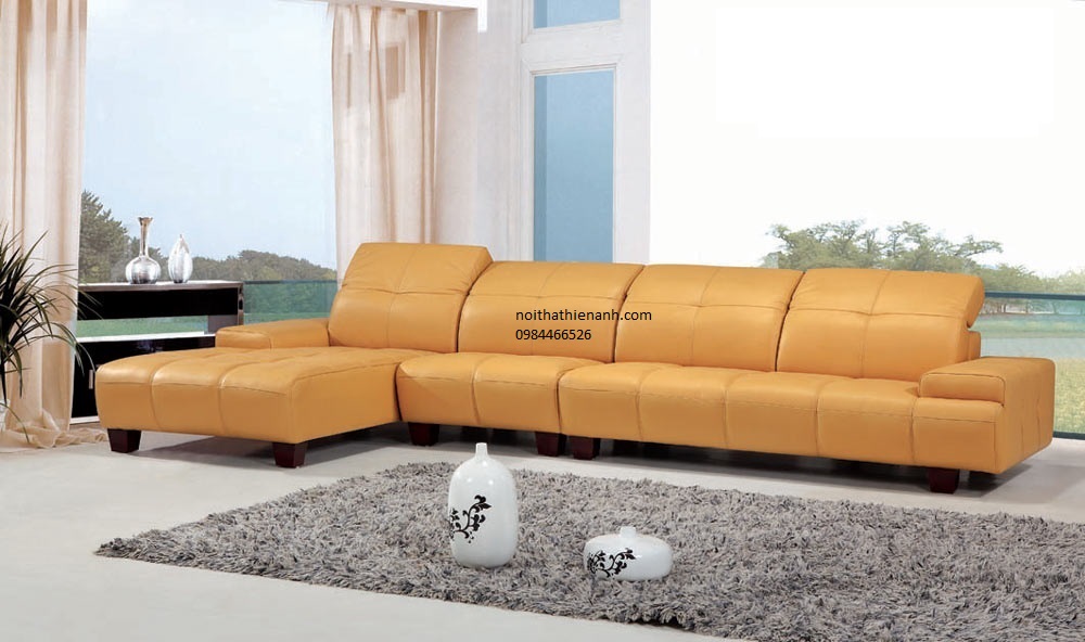 sofa góc màu vàng bò SF 091