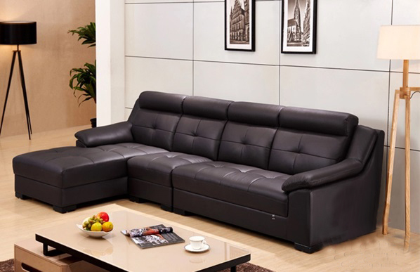 sofa góc Da đen SF 0256